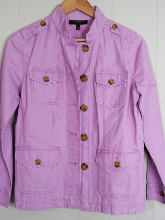 Talbots Jackets & Blazers - Talbots Lavender Purple Jacket Coat Size Small Petite Spring Classic Buttons